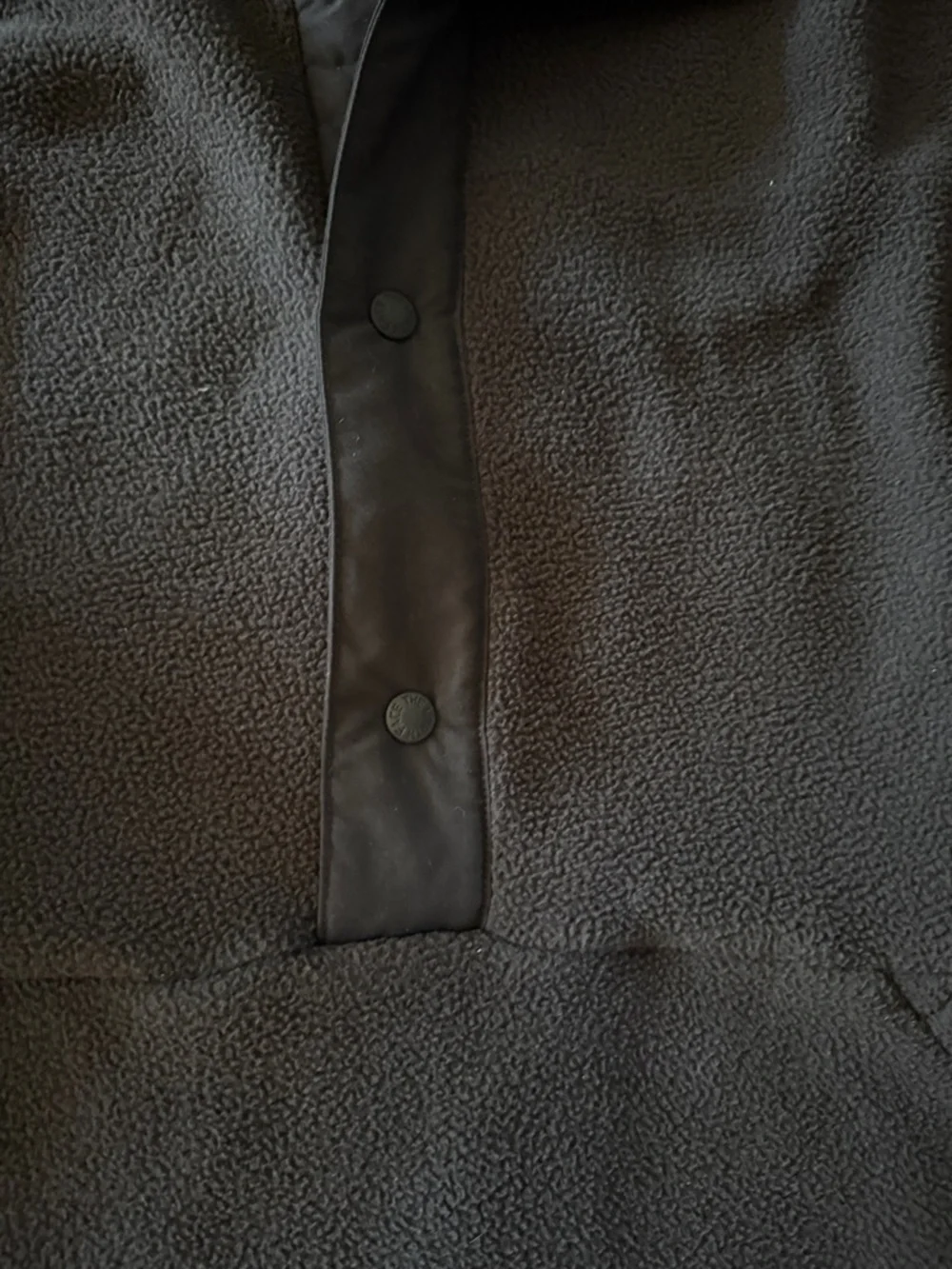 The North Face Black Hooded Snap Pullover Fleece